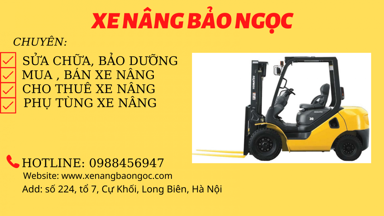 Địa chỉ mua bơm nước động cơ xe nâng